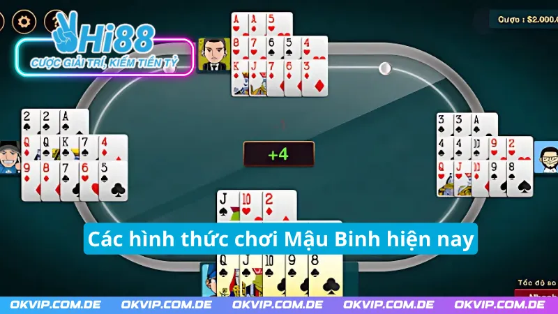 Các hình thức của game bài Mậu Binh